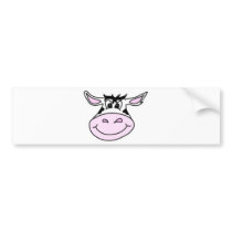 Smiling Cow Bumper Sticker