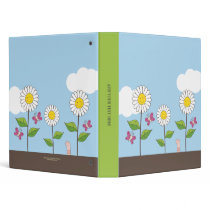 Smiling Daisies & Butterflies Garden Binder 1"