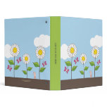 Smiling Daisies & Butterflies Garden Binder 1"