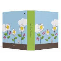 Smiling Daisies & Butterflies Garden Binder 1.5"