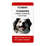 Smiling Dog Doggie Treats Kitchen Label Sticker