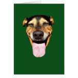 Smiling Dog Greeting Card (blank inside)
