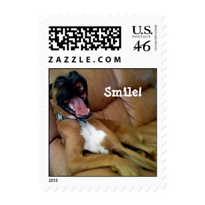 smiling dog postage by doggypups