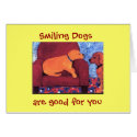Smiling Dogs Card, golden retrievers by 1oojoj Smiling Dogs Card, golden retrievers