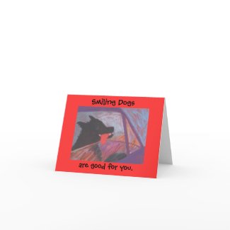 Smiling Dogs, Joy Ride - Customized card