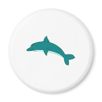 Smiling Dolphin Fridge Magnet
