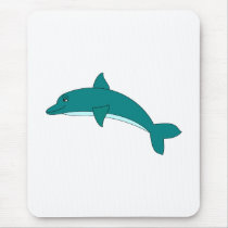 Smiling Dolphin Mouse Pad