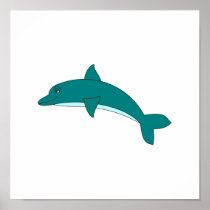 Smiling Dolphin Posters