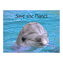 Smiling Dolphin - Save the Planet posters