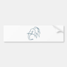 Smiling Elephant Bumper Sticker