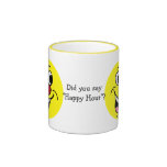 Smiling Face: Did someone say "Happy Hour?" Coffee Mugs