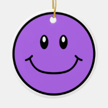 Smiling Face Ornament Purple 0001