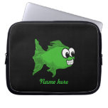 Smiling fish laptop sleeve