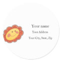 Smiling Flower - Address Label sticker