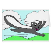Smiling Flying Skunk cards by alcbalcb Smiling Flying Skunk cards