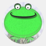 Smiling Frog Round Sticker