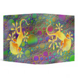 Smiling Gecko - coloured dots Vinyl Binders