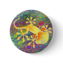 Smiling Gecko - coloured dots Pin