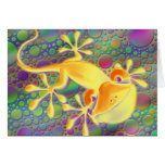 Smiling Gecko - coloured dots cards