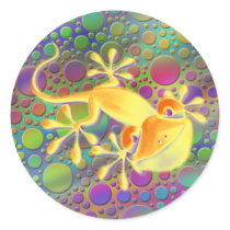 Smiling Gecko - coloured dots Stickers