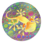 Smiling Gecko - coloured dots Stickers