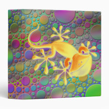 Smiling Gecko - coloured dots Vinyl Binders