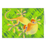 Smiling Gecko - green pattern cards