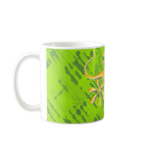 Smiling Gecko - green pattern Coffee Mugs