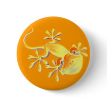 Smiling Gecko - orange Buttons