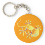Smiling Gecko - orange Key Chain