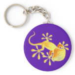 Smiling Gecko - violet Keychains