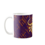 Smiling Gecko - violet orange pattern mugs