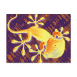 Smiling Gecko - violet orange pattern Postcards
