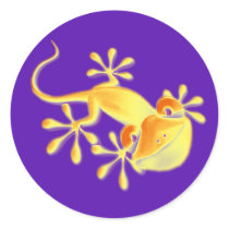 Smiling Gecko - violet Stickers