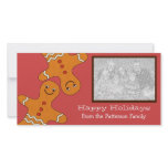 Smiling Gingerbread Men Christmas Photocard Photo Card Template