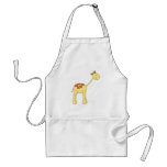Smiling Giraffe. Cartoon. Apron