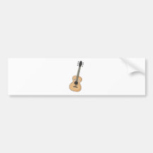 Smiling Guitar Bumper Sticker