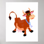 smiling happy cow print