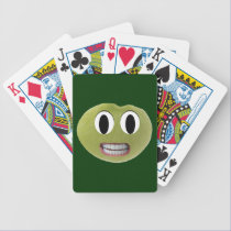 Smiling Happy Lima Bean Playing Cards playing cards