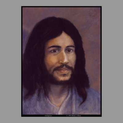 Smiling Jesus, Jewish Jesus image Poster Zazzle_print Smiling Jesus, Jewish Jesus image Poster Zazzle_print