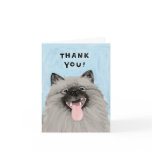 Smiling Keeshond Thank You Cards