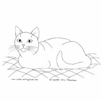 Smiling Kitty Line Drawing Acrylic Cut Out