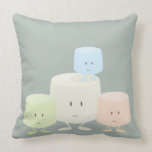 Smiling marshmallows in a group pillow