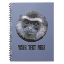 Smiling Monkey face custom spiral notebook (blue) notebooks