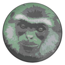 Smiling Monkey Face Plate (green) plates