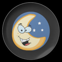 Smiling moon plates