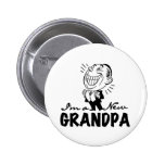Smiling New Grandpa T-shirts and Gifts Pin