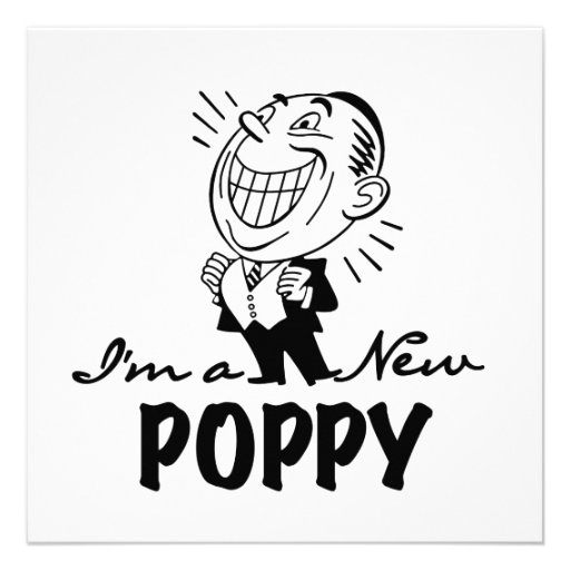 Smiling New Poppy T-shirts and Gifts Personalized Invitation