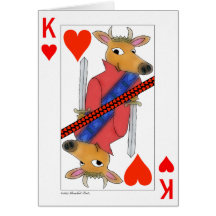 Smiling Ox King of Hearts Valentine Card
