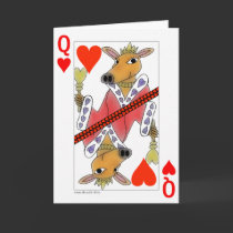 Smiling Ox Queen of Hearts Valentine Card